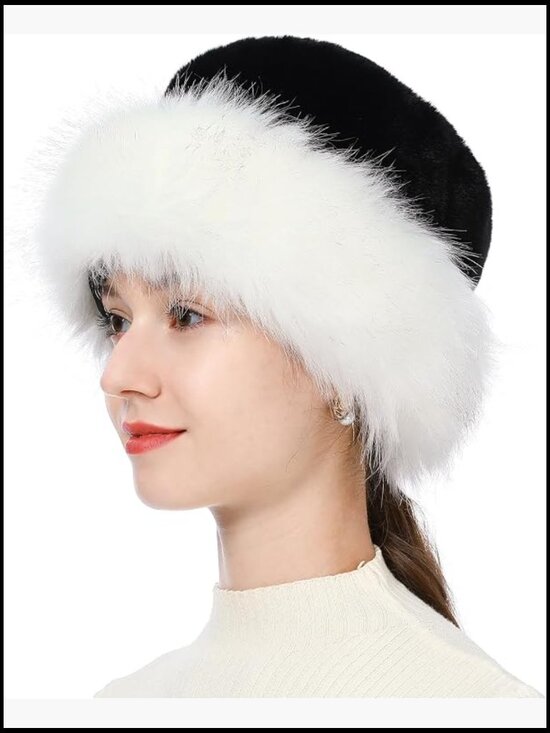 Faux Fur Fluffy Bucket Hat Beanie Winter Warm main image 5